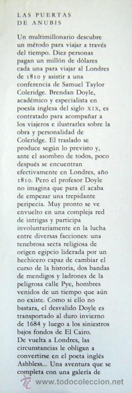 Libros de segunda mano: LAS PUERTAS DE ANUBIS - TIM POWERS - Foto 3