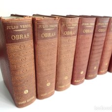 Libros de segunda mano: JULIO VERNE - OBRAS COMPLETAS - ED. PLAZA Y JANES 1958 - 1ª EDICION - 7 TOMOS COMPLETA - RARA