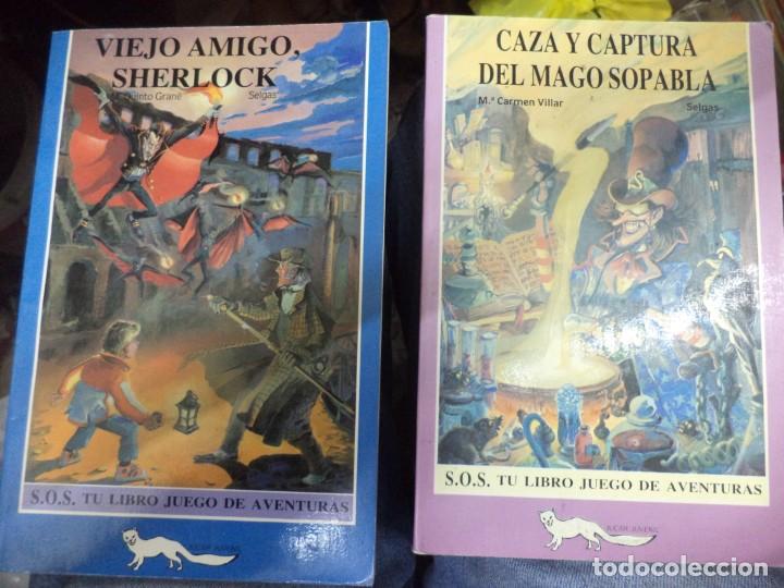 Libros de segunda mano: Lote 2 libro juego de aventuras S.O.S.Jucar Juvenil 1986.N&ordm; 5 y n&ordm; 9.