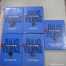 Libros de segunda mano: LOTE 5 LIBROS VIAJES EXTRAORDINARIOS DE JULIO VERNE - EDICIONES RUEDA. Lote 164246630