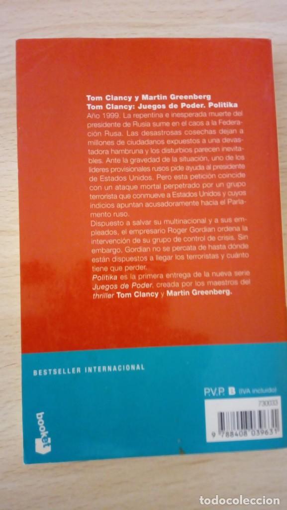 Libros de segunda mano: Tom Clancy: Juegos de Poder. Politika - Foto 2