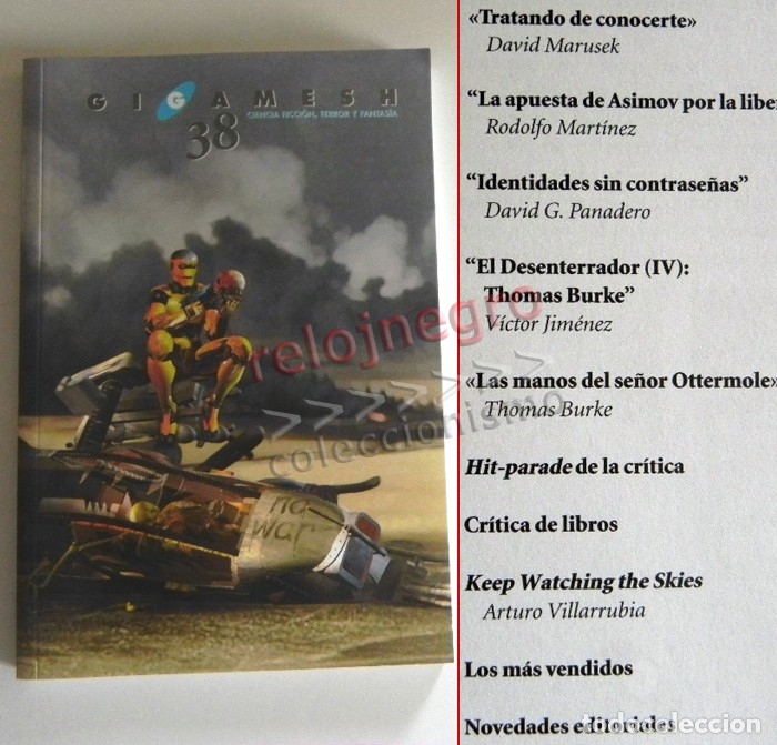 Libros de segunda mano: REVISTA GIGAMESH 38 - CIENCIA FICCI&Oacute;N TERROR Y FANTAS&Iacute;A -NO LIBRO -APUESTA DE ASIMOV POR LA LIBERTAD