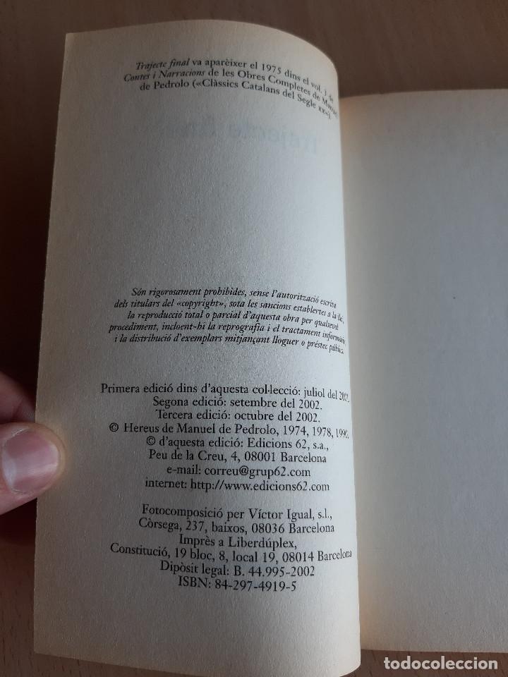 Libros de segunda mano: Trajecte Final. Manuel de Pedrolo. - Foto 3