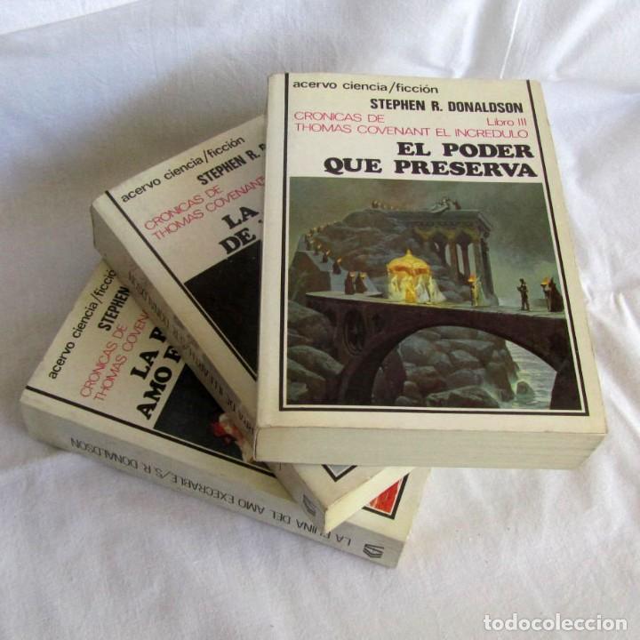 Gebrauchte B&uuml;cher: Cr&oacute;nicas de Thomas Covenart, 3 tomos S.R. Donalson, Acervo Ciencia ficci&oacute;n, 1983-84