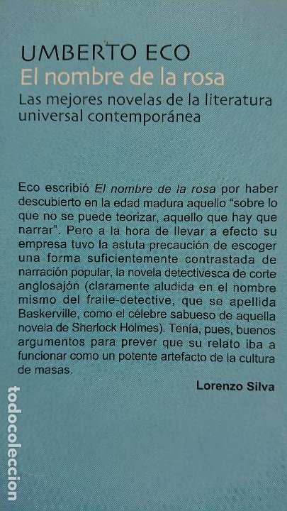 El nombre de la rosa (Contemporánea) : Eco, Umberto: : Libros