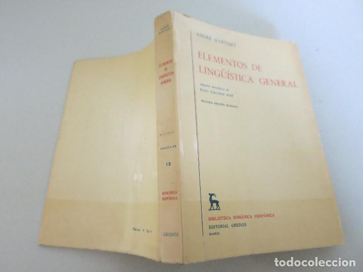 Libros de segunda mano: ELEMENTOS DE LING&Uuml;ISTICA GENERAL. - MARTINET, Andr&eacute; GREDOS