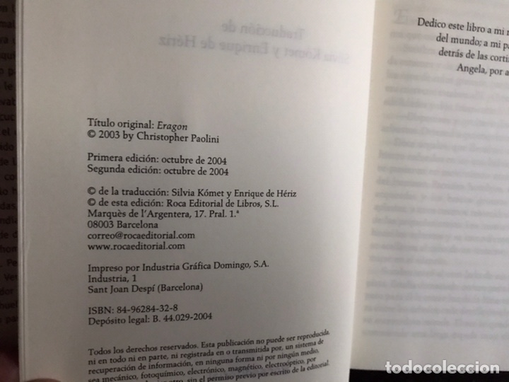 Libros de segunda mano: Drag&oacute;n . Christopher Paolini. Rocaeditorial - Foto 6