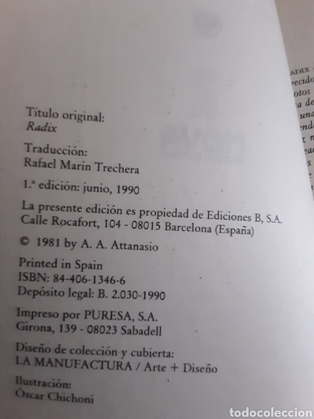 Libros de segunda mano: Radix. A.a.attanasio - Foto 5