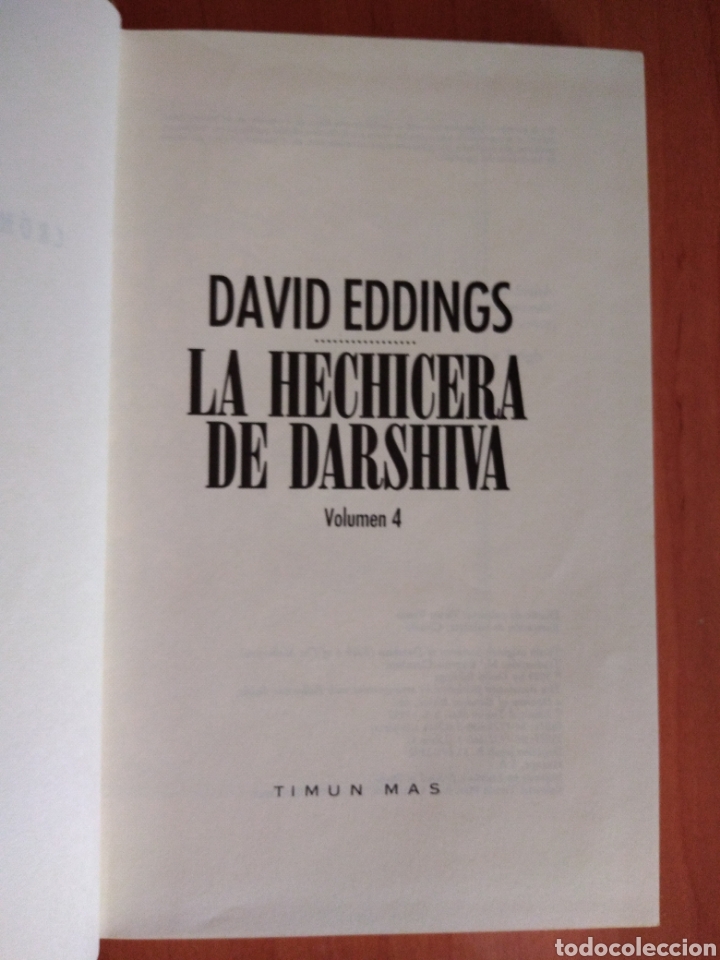 Libros de segunda mano: La hechicera de darshiva David Eddings volumen 4 timun m&aacute;s