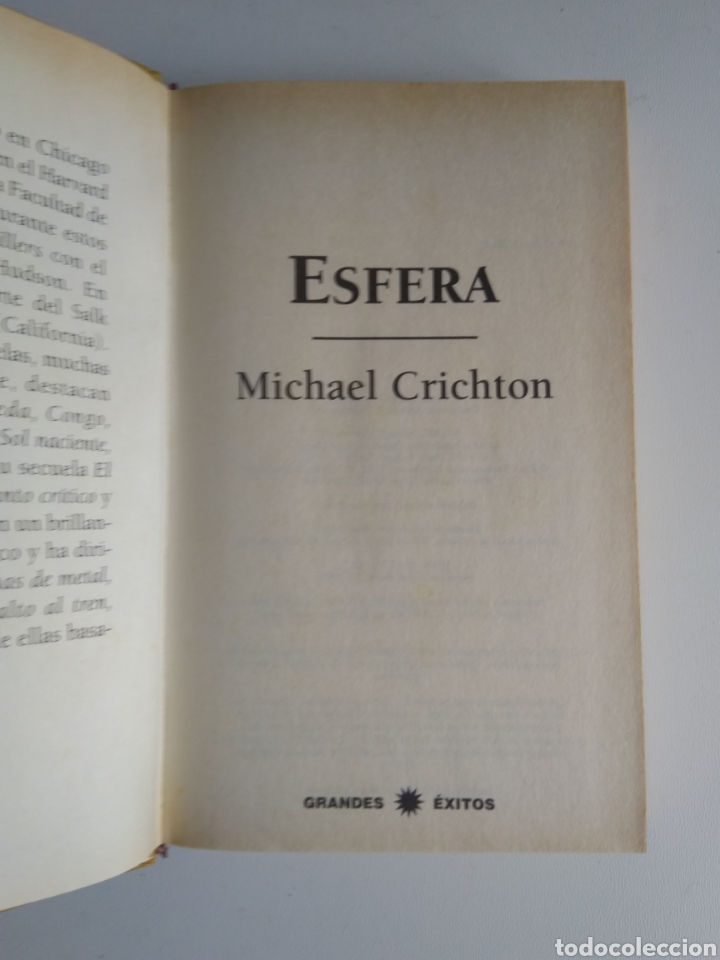 Libros de segunda mano: ESFERA/MICHAEL CHRICHTON - Foto 2