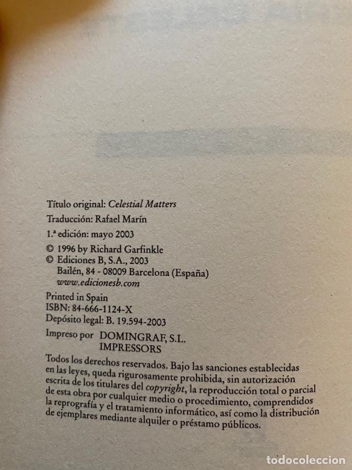 Libros de segunda mano: MATERIA CELESTE | Richard Garfinkle - Foto 3