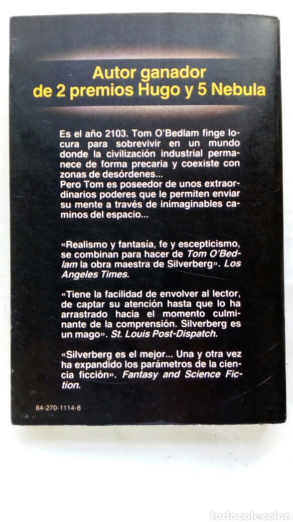 Libros de segunda mano: Tom OBedlam. Robert Silverberg. - Foto 2