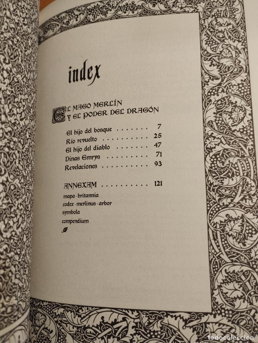 Libros de segunda mano: EL MAGO MERL&Iacute;N Y EL PODER DEL DRAG&Oacute;N (CODEX MERLINVS) - Foto 3