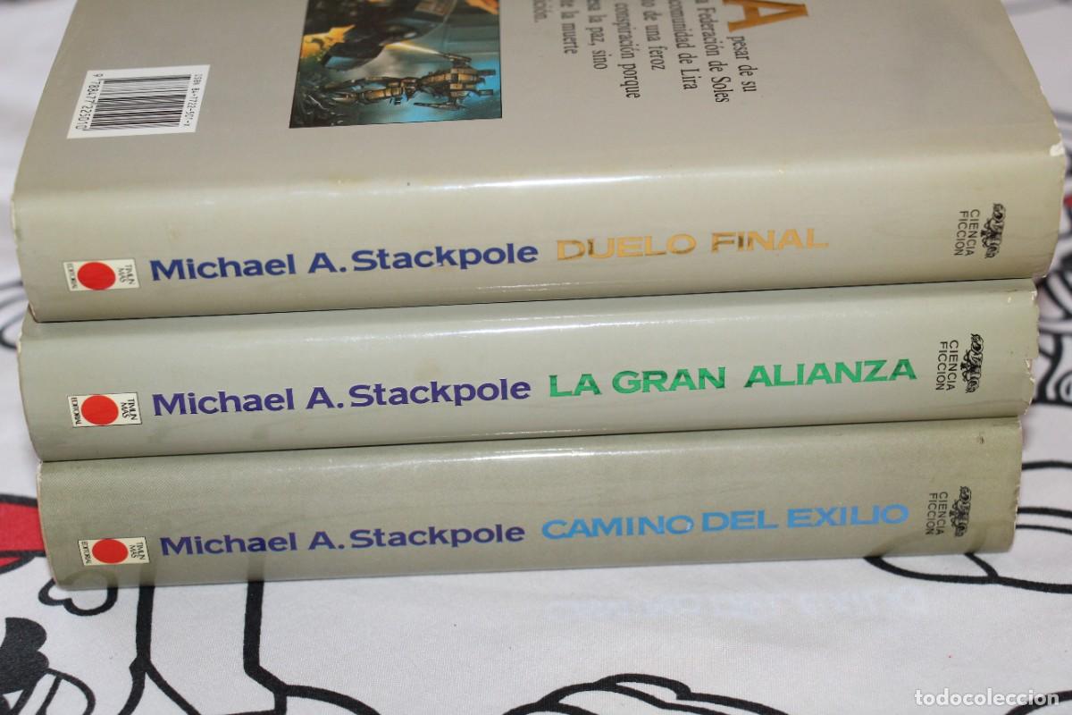 Libros de segunda mano: TIMUN MAS 1990 MICHAEL A. STACKPOLE SAGA BATTLETECH EL SOL Y LA ESPADA 3 LIBROS - Foto 3