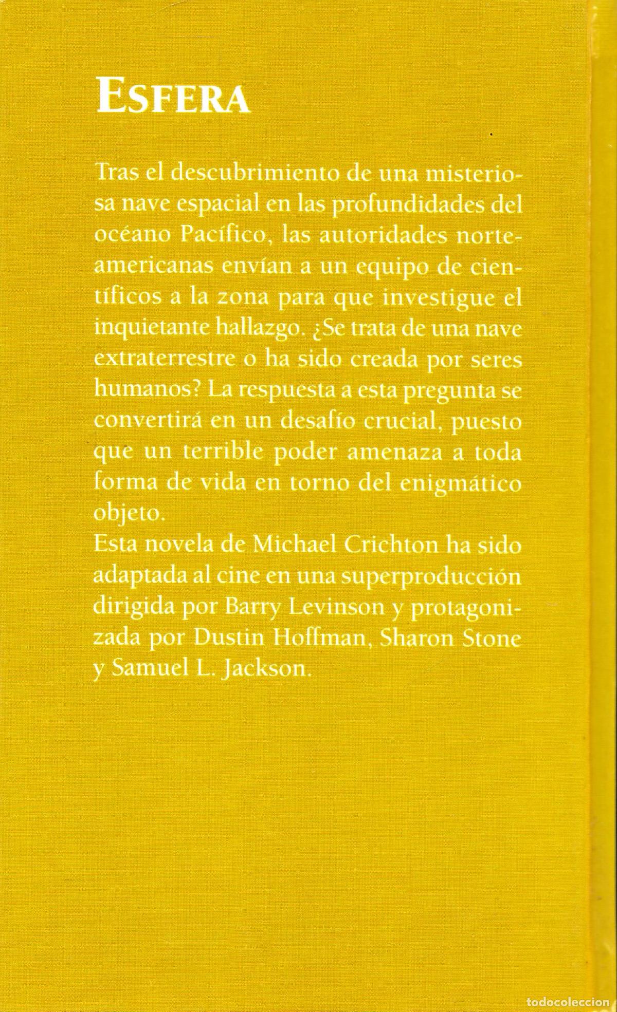 Libros de segunda mano: Esfera - Crichton, Michael - Foto 2