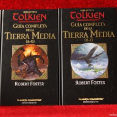 Libros de segunda mano: BIBLIOTECA TOLKIEN. GUIA COMPLETA DE LA TIERRA MEDIA. 2 TOMOS ( A-G) (H-Z)