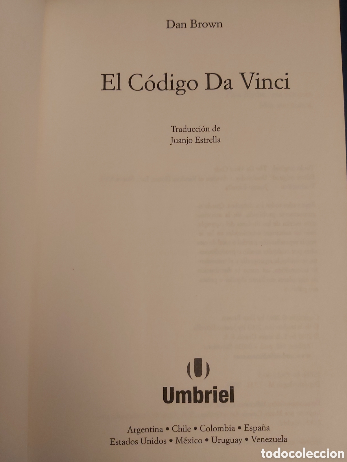 Libros de segunda mano: EL C&Oacute;DIGO DA VINCI $ DAN BROWN $ UMBRIEL $ 2003 - Foto 3