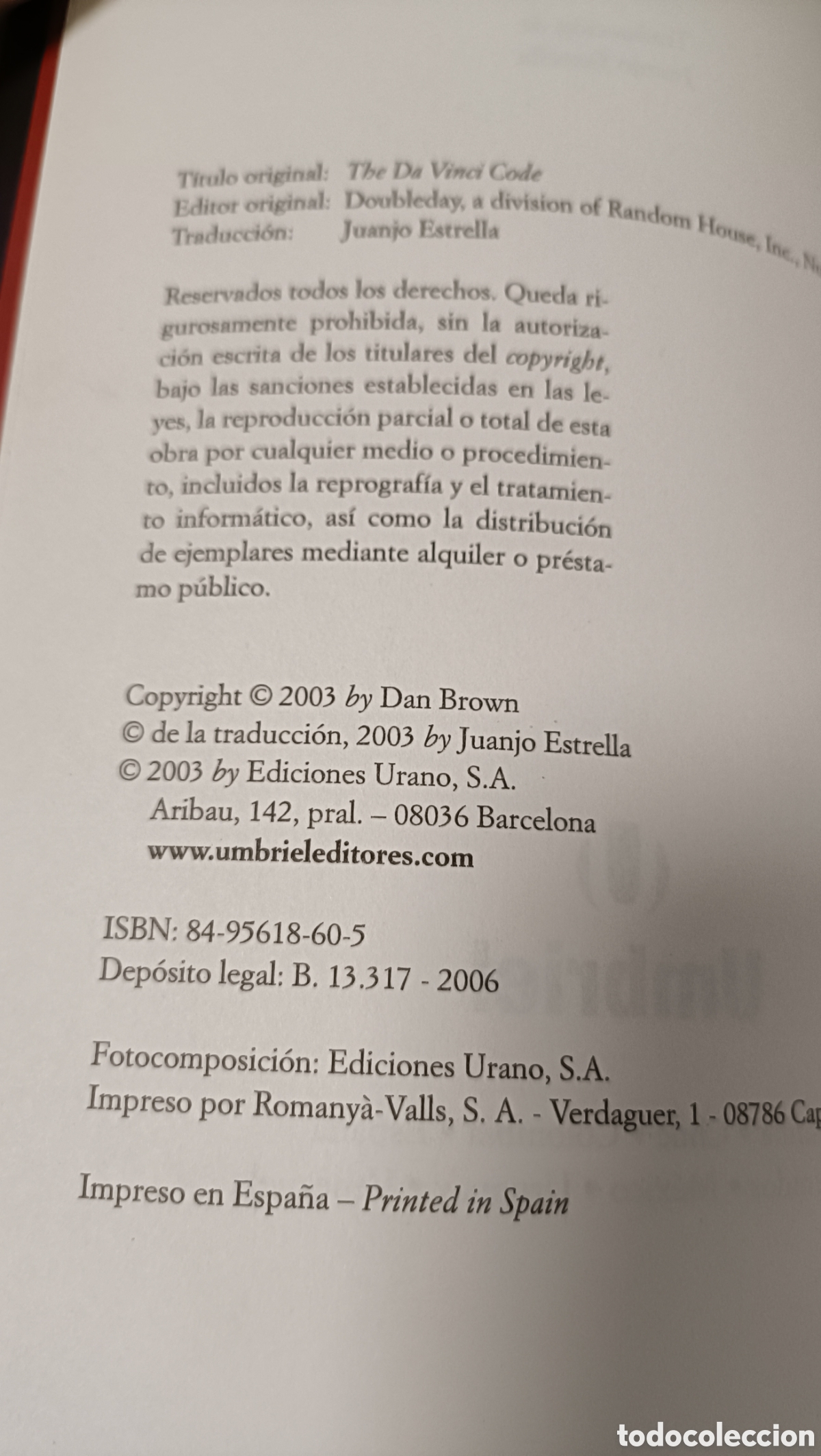 Libros de segunda mano: Dan Brown el codigo da vinci - Foto 4