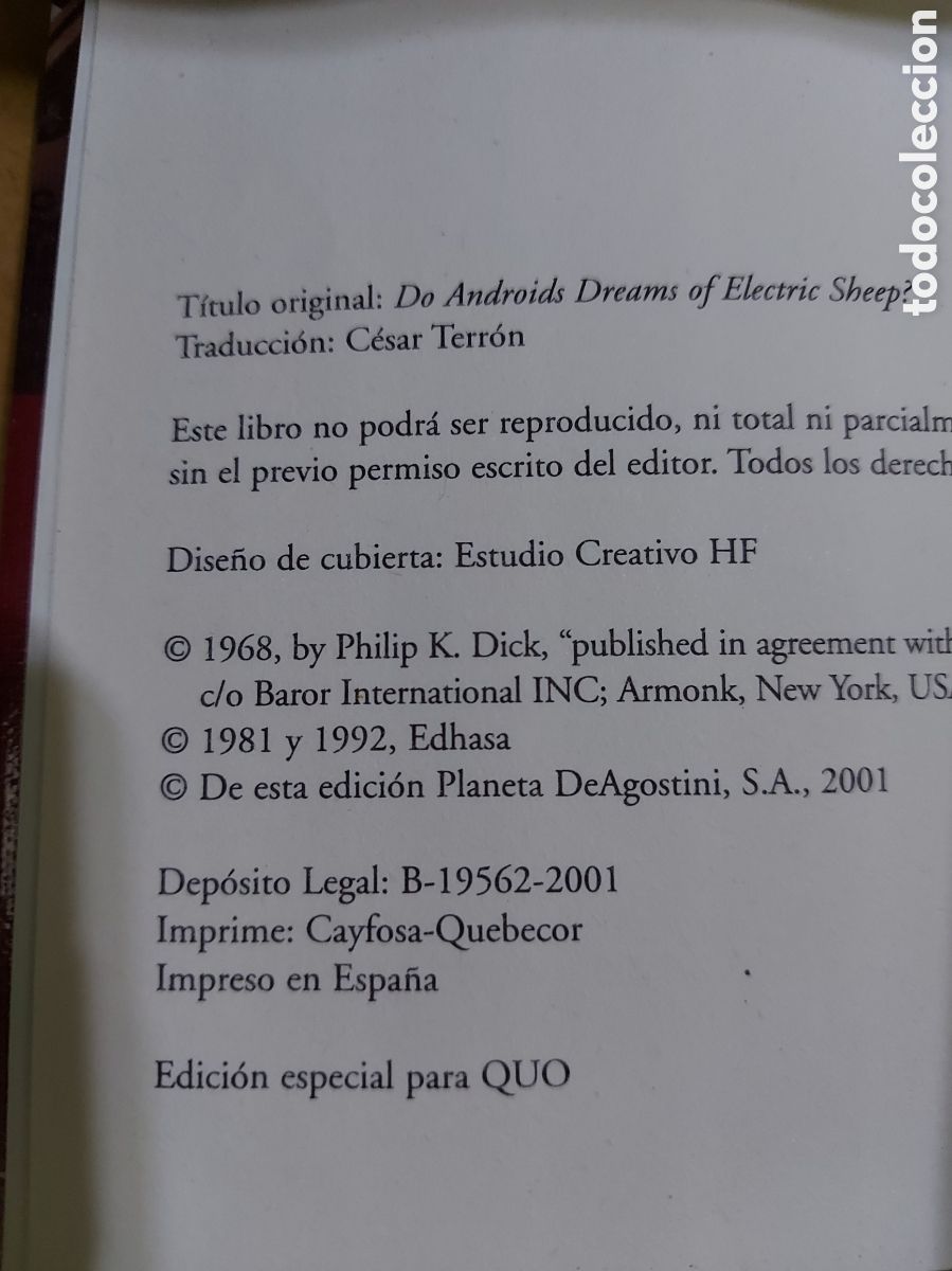 Libros de segunda mano: BLADE RUNNER a&ntilde;o 2001 - Foto 2