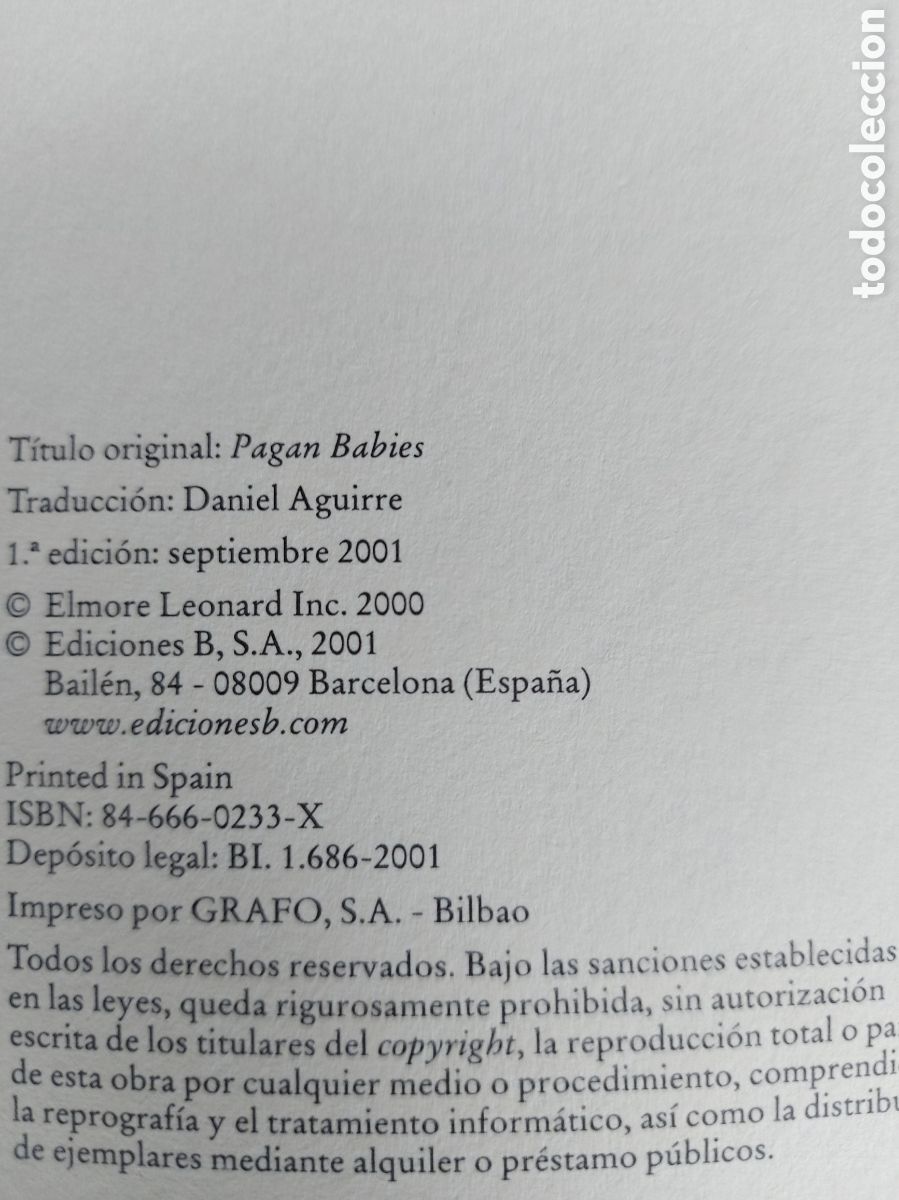 Libros de segunda mano: ELMORE LEONARD a&ntilde;o 2001 - Foto 2