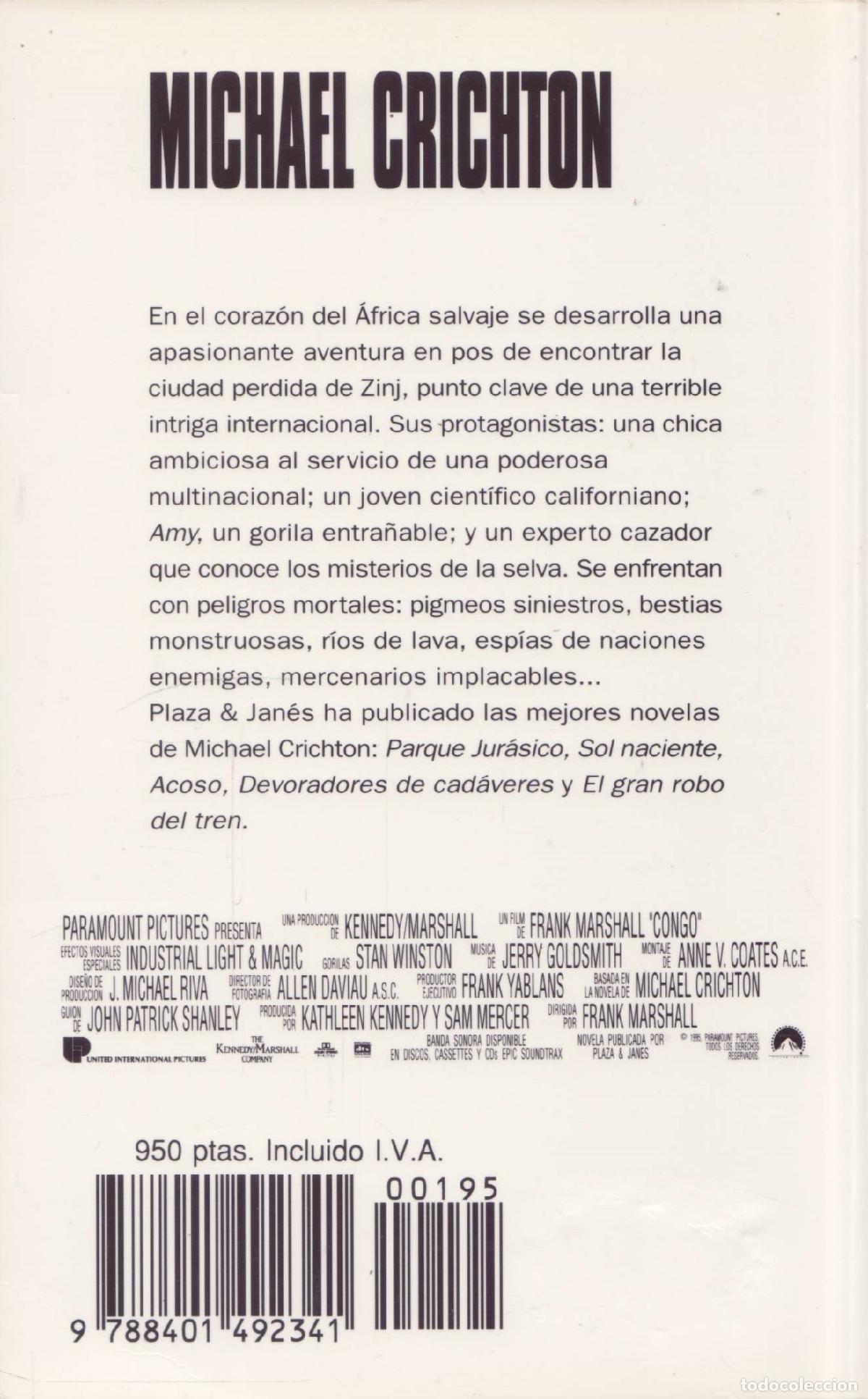 Libros de segunda mano: Congo - Crichton, Michael - Foto 3