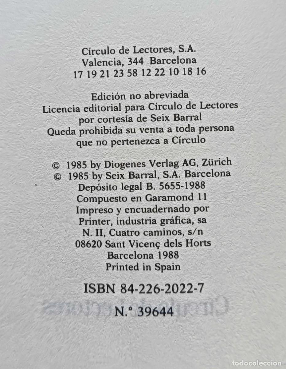 Libros de segunda mano: Libro: El perfume, de Patrick S&uuml;skind, 1988 - Foto 5