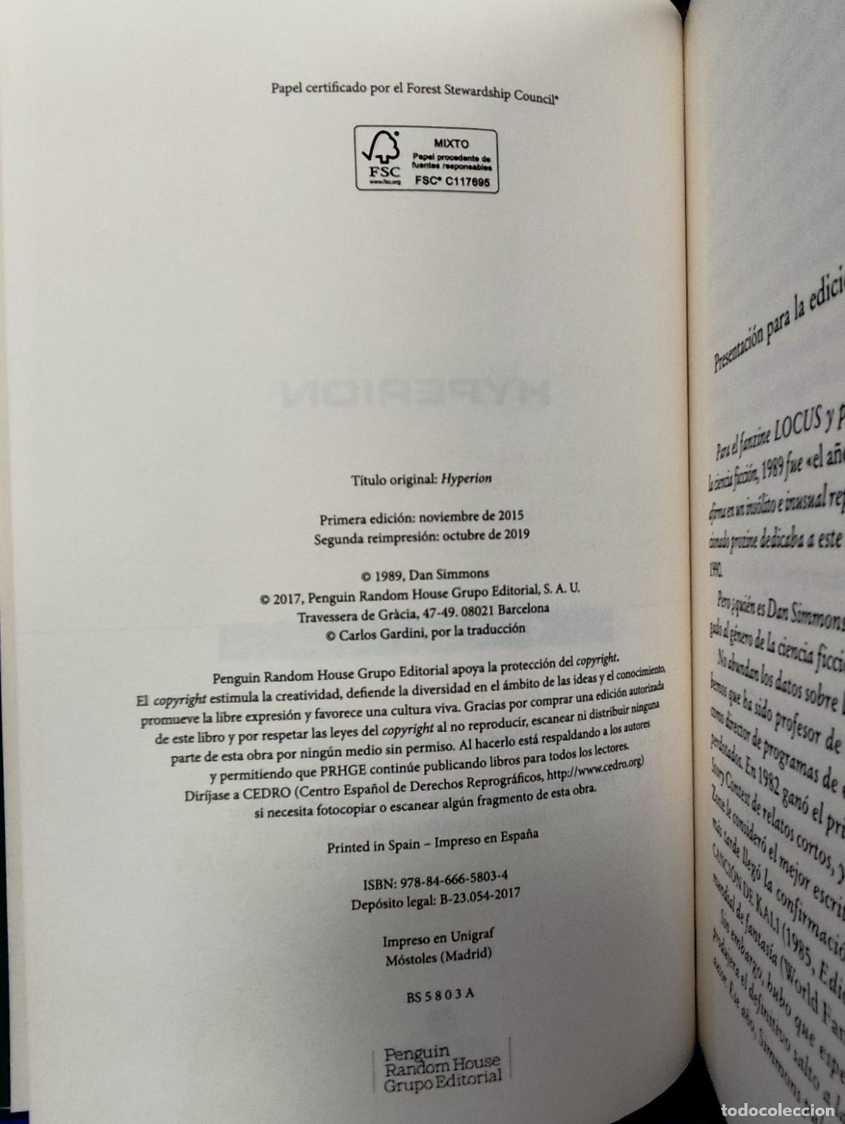 Libros de segunda mano: HYPERION - DAN SIMMONS - NOVA 2015 - Foto 2