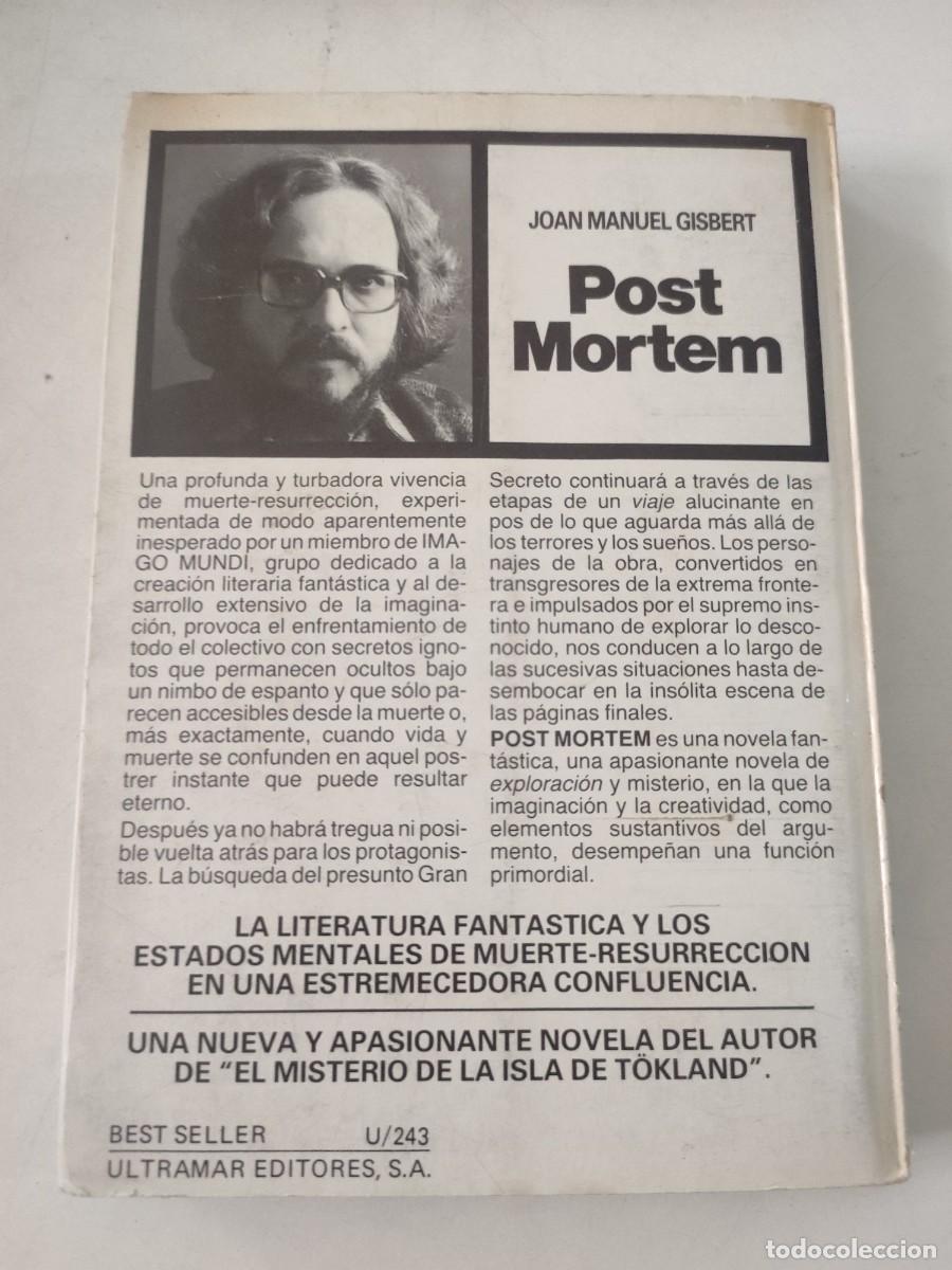 Libros de segunda mano: Post Mortem. Joan Manuel Gisbert. - Foto 2