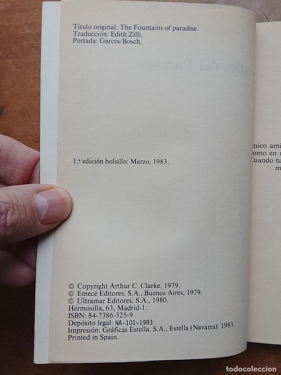 Libros de segunda mano: Fuentes del para&iacute;so. Arthur C Clarke - Foto 2