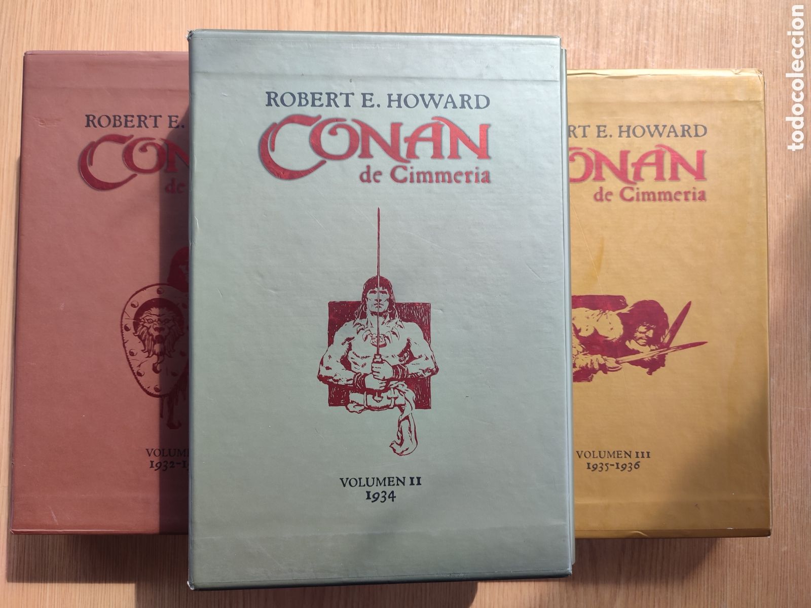 Libros de segunda mano: Conan de Cimmeria. Robert E Howard. 3 tomos Deluxe. Timun Mas
