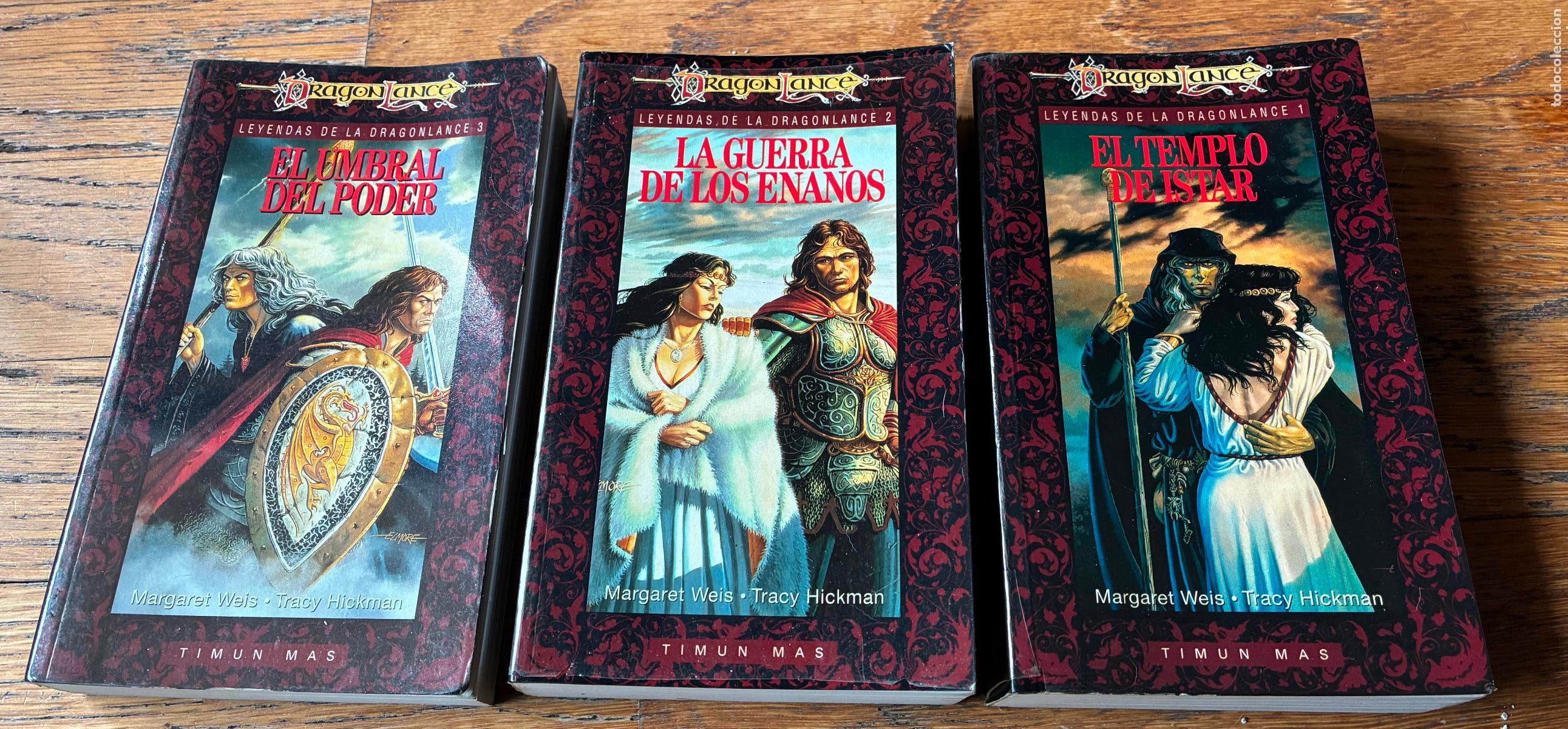 Libros de segunda mano: LEYENDAS DE DRAGONLANCE 3 vol&uacute;menes Margaret Weiss, Tracy Hickman Timun Mas