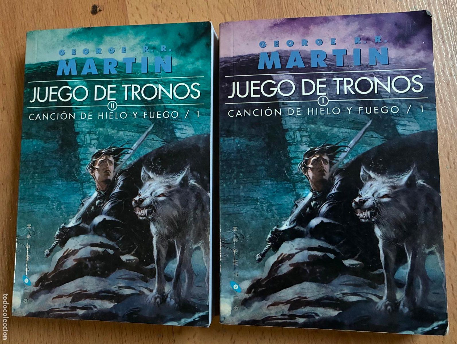 Libros de segunda mano: JUEGO DE TRONOS CANCION DE HIELO Y FUEGO I y II, George Martin, Gigamesh