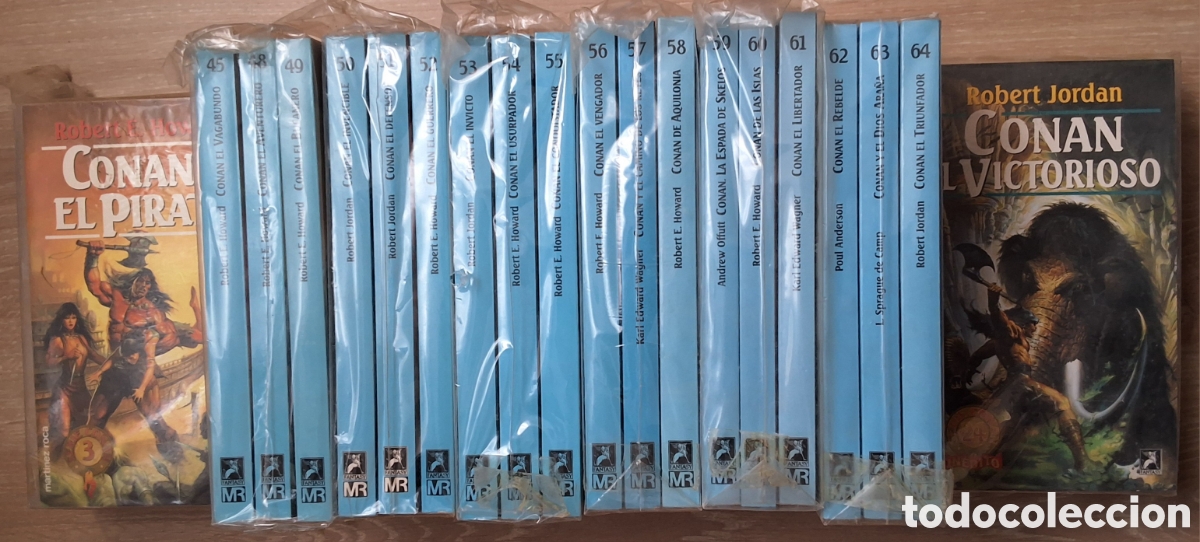 Libros de segunda mano: Conan novelas coleccion completa 24 vol&uacute;menes a&ntilde;o 1995 edicion 1&deg; edita Mart&iacute;nez Roca