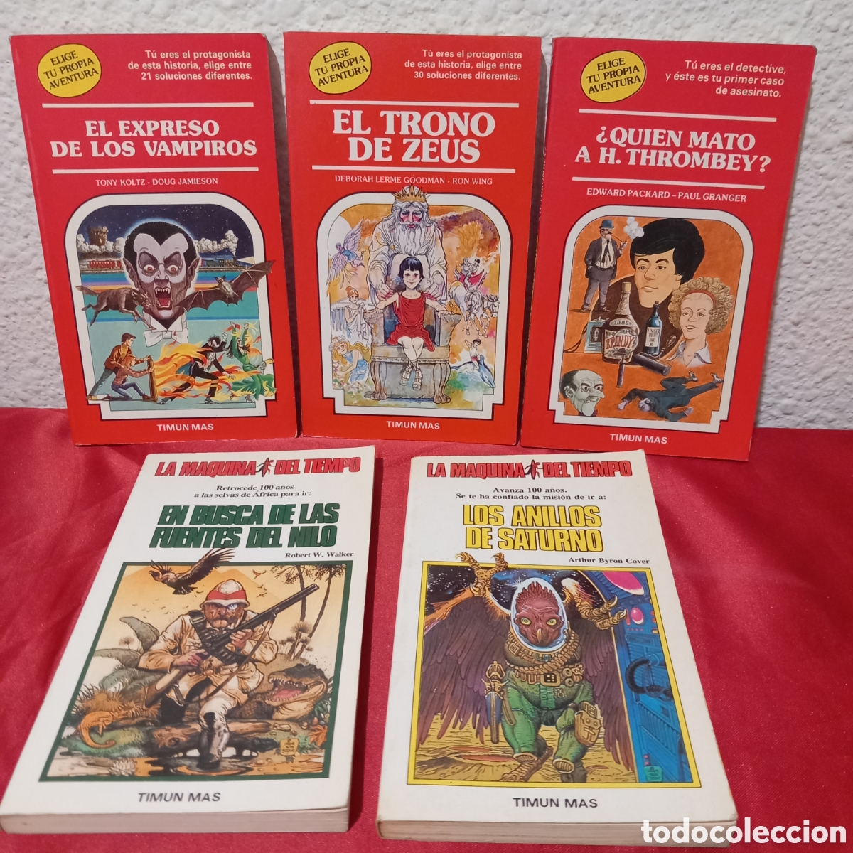 Libros de segunda mano: 5&times;COLECCIONABLES TIMUN MAS/EL TRONO DE CEUS-EL EXPRESO DE LOS VAMPIROS-LA MAQUINA DEL TIEMPO y m&aacute;s!!