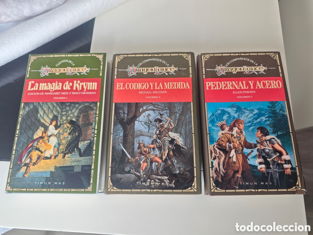 Libros de segunda mano: Dragonlance. Cuentos. Compa&ntilde;eros. El c&oacute;digo y la medida. Pedernal y acero. Magia de Krynn