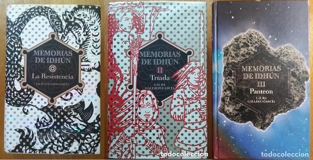 Libri di seconda mano: TRILOGIA MEMORIAS DE IDHUN, TOMOS I II Y III, LA RESISTENCIA, TRIADA, PANTEON, LAURA GALLEGO GARCIA