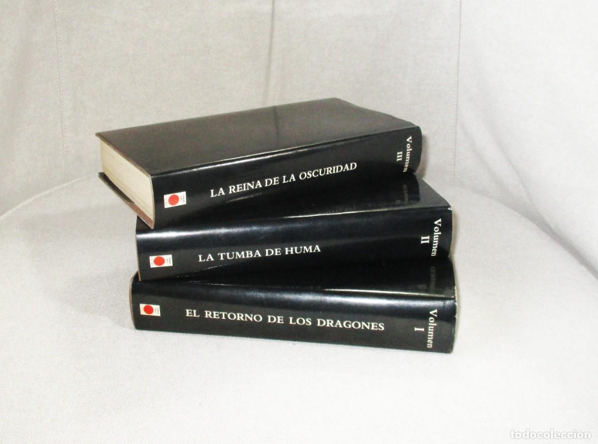 Libros de segunda mano: CR&Oacute;NICAS DE LA DRAGONLANCE. TIM&Uacute;N MAS. PRIMERAS EDICIONES DE LA TRILOG&Iacute;A. LOS TRES VOL&Uacute;MENES.