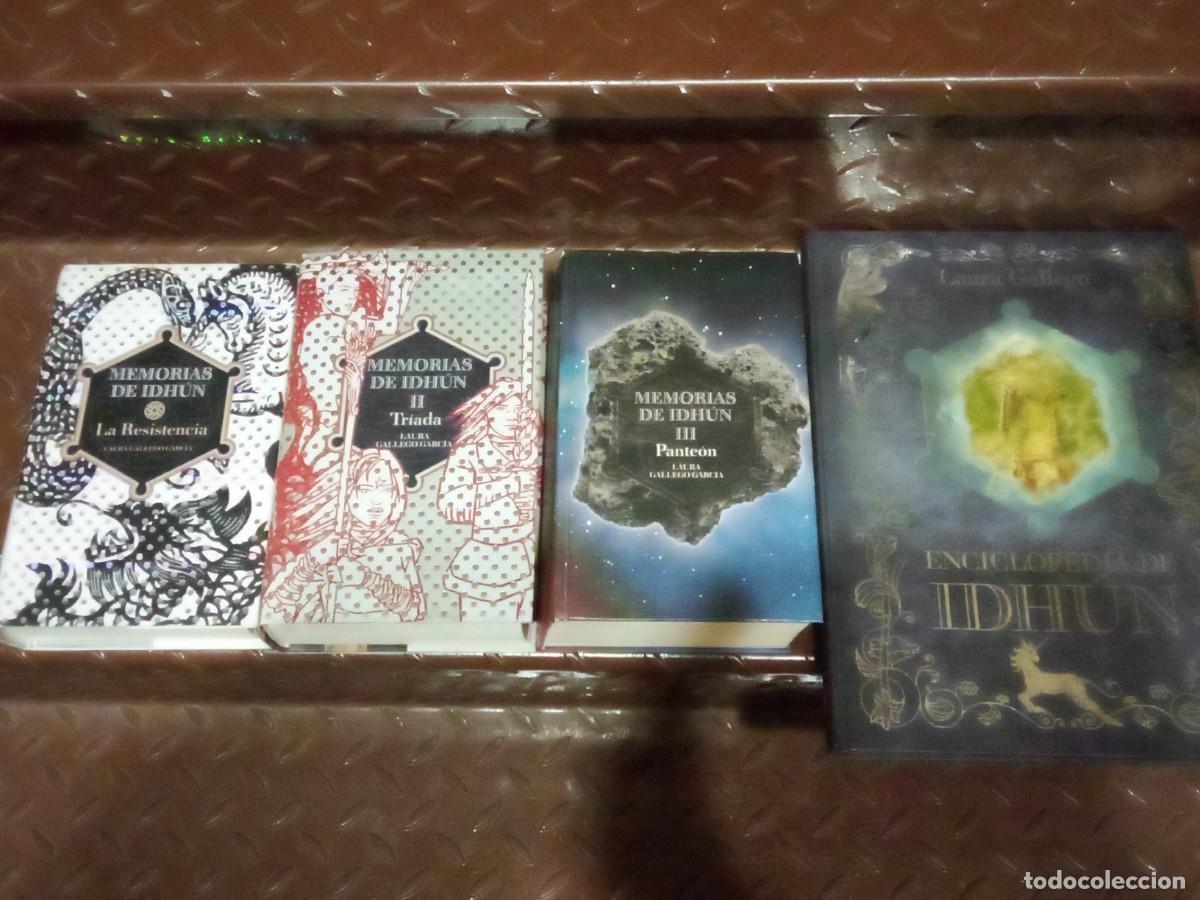 Libros de segunda mano: ENCICLOPEDIA Y TRILOGIA MEMORIAS DE IDHUN, LA RESISTENCIA, TRIADA, PANTEON, LAURA GALLEGO