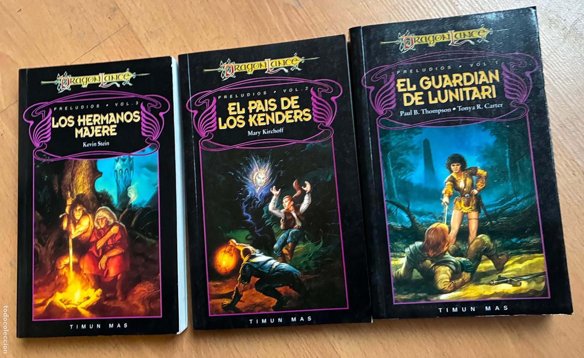 Libros de segunda mano: DRAGONLANCE Preludios 3 Volumenes, Los Hermanos Majere, El Pais de los Kenders, El Guardian Lunitari