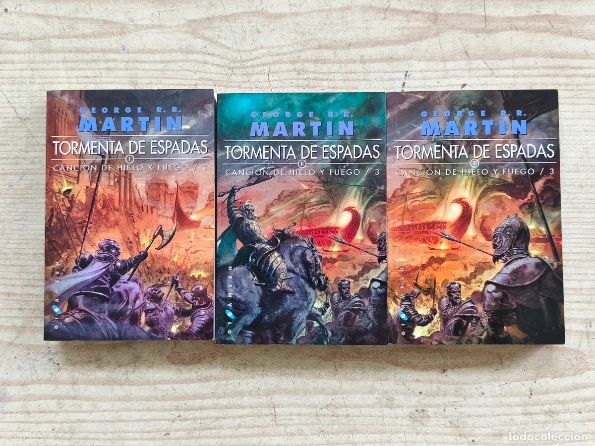 Libros de segunda mano: Juego De Tronos - Cancion De Hielo Y Fuego III - Tormenta De Espadas - 3 Tomos - George R.R. Martin