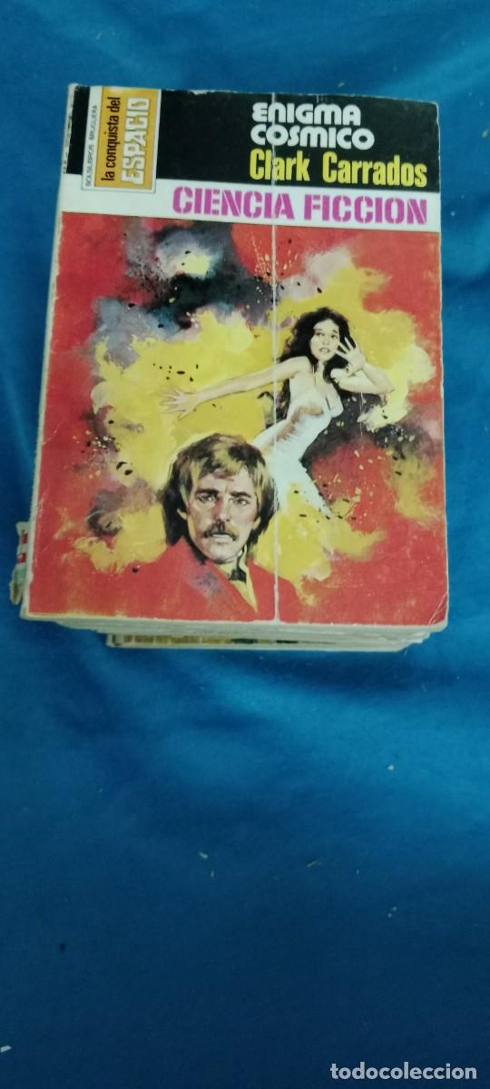 Libros de segunda mano: LA CONQUISTA DEL ESPACIO. N&ordm; 411. ENIGMA COSMICO. CLARK CARRADOS. BRUGUERA LIBRO NOVELA E-ANG