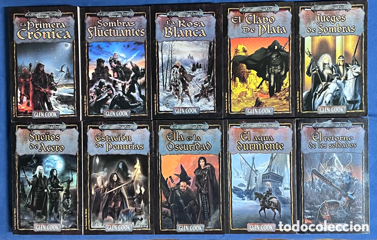 Libros de segunda mano: [LOTE COMPLETO - 10 VOL&Uacute;MENES] La Compa&ntilde;&iacute;a Negra &ndash; Glen Cook (La Factor&iacute;a de Ideas)
