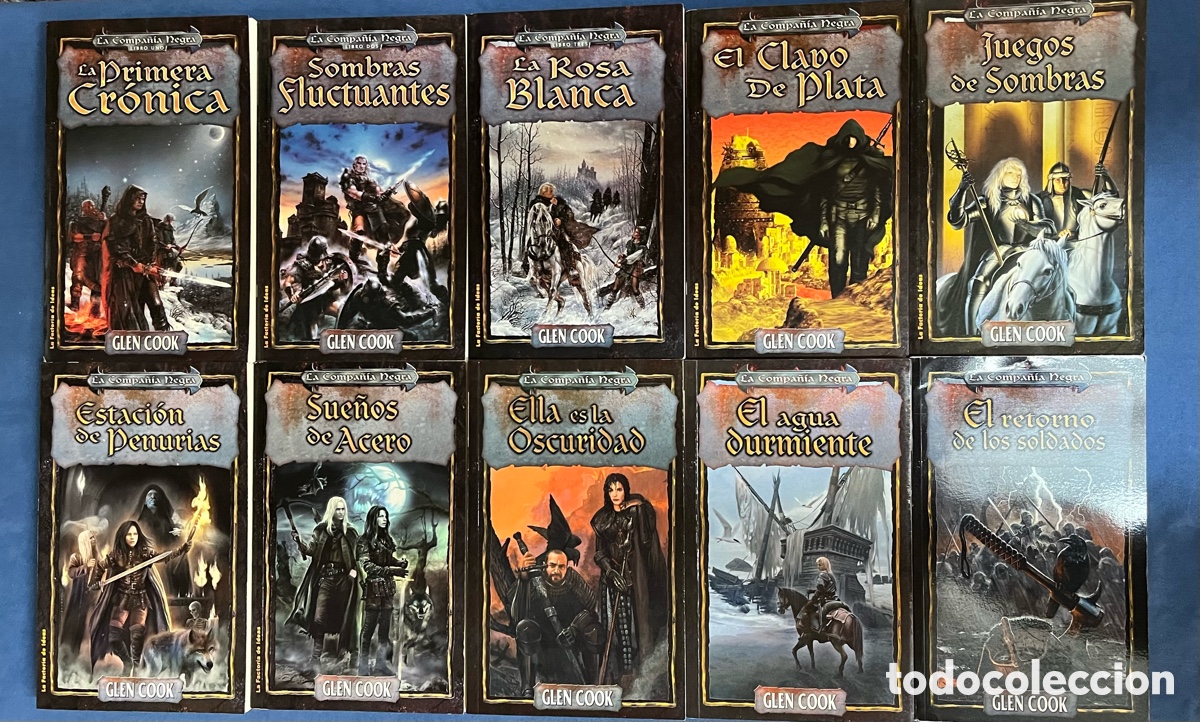 Libros de segunda mano: [LOTE COMPLETO - 10 VOL&Uacute;MENES] La Compa&ntilde;&iacute;a Negra &ndash; Glen Cook (La Factor&iacute;a de Ideas)