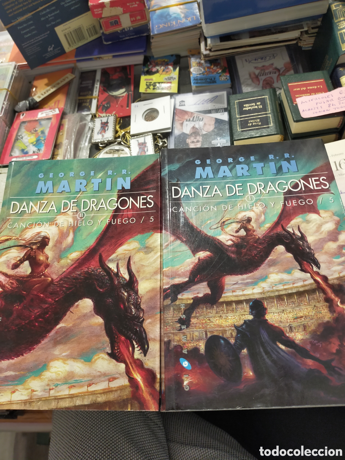 Libros de segunda mano: DANZA DE DRAGONES I Y II CANCIONES N DE HIELO Y FUEGO GEORGE R MARTIN