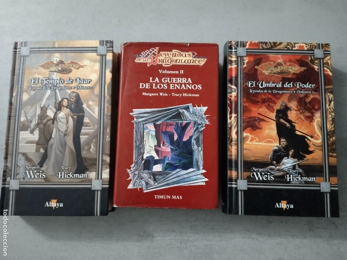 Libros de segunda mano: LEYENDAS DE LA DRAGONLANCE COMPLETA, EL TEMPLO ISTAR GUERRA LOS ENANOS UMBRAL DEL PODER ALTAYA TIMUN
