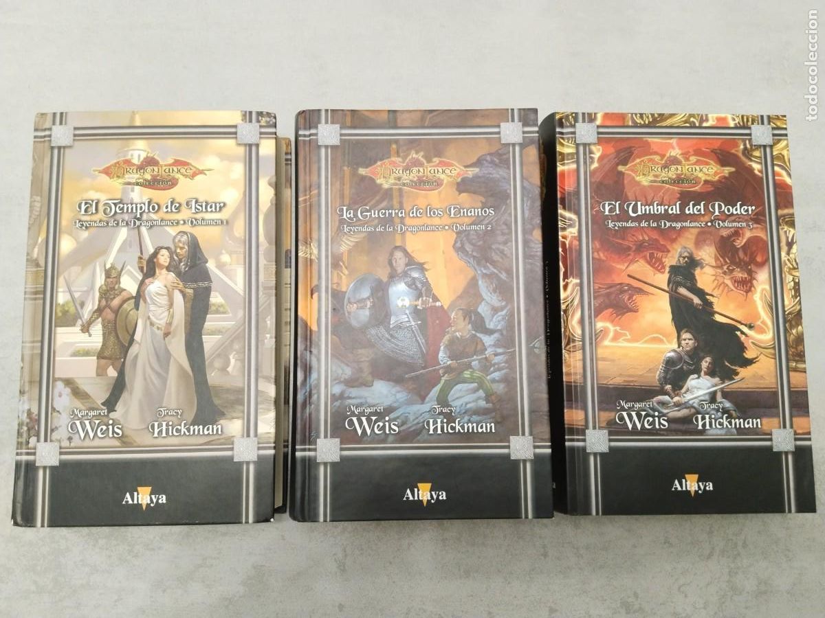 Libros de segunda mano: LEYENDAS DE LA DRAGONLANCE COMPLETA, EL TEMPLO ISTAR GUERRA ENANOS UMBRAL DEL PODER ALTAYA TAPA DURA