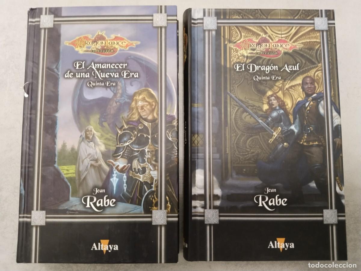 Libros de segunda mano: EL AMANECER DE UNA NUEVA ERA, DRAG&Oacute;N AZUL, LA QUINTA ERA 1 2, DRAGONLANCE ALTAYA TAPA DURA