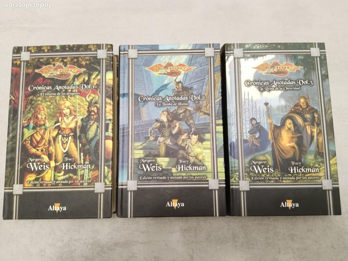 Libros de segunda mano: CRONICAS ANOTADAS DE LA DRAGONLANCE COMPLETA, RETORNO DRAGONES TUMBA HUMA REINA OSCURIDAD ALTAYA