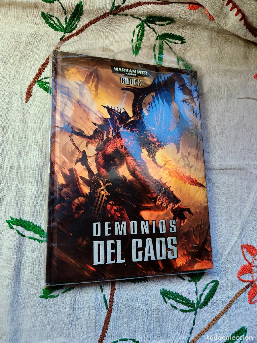 Libros de segunda mano: Ejercitos Warhammer. Demonios del Caos. Games Workshop. Suplemento, Codex. La contraportada esta rec