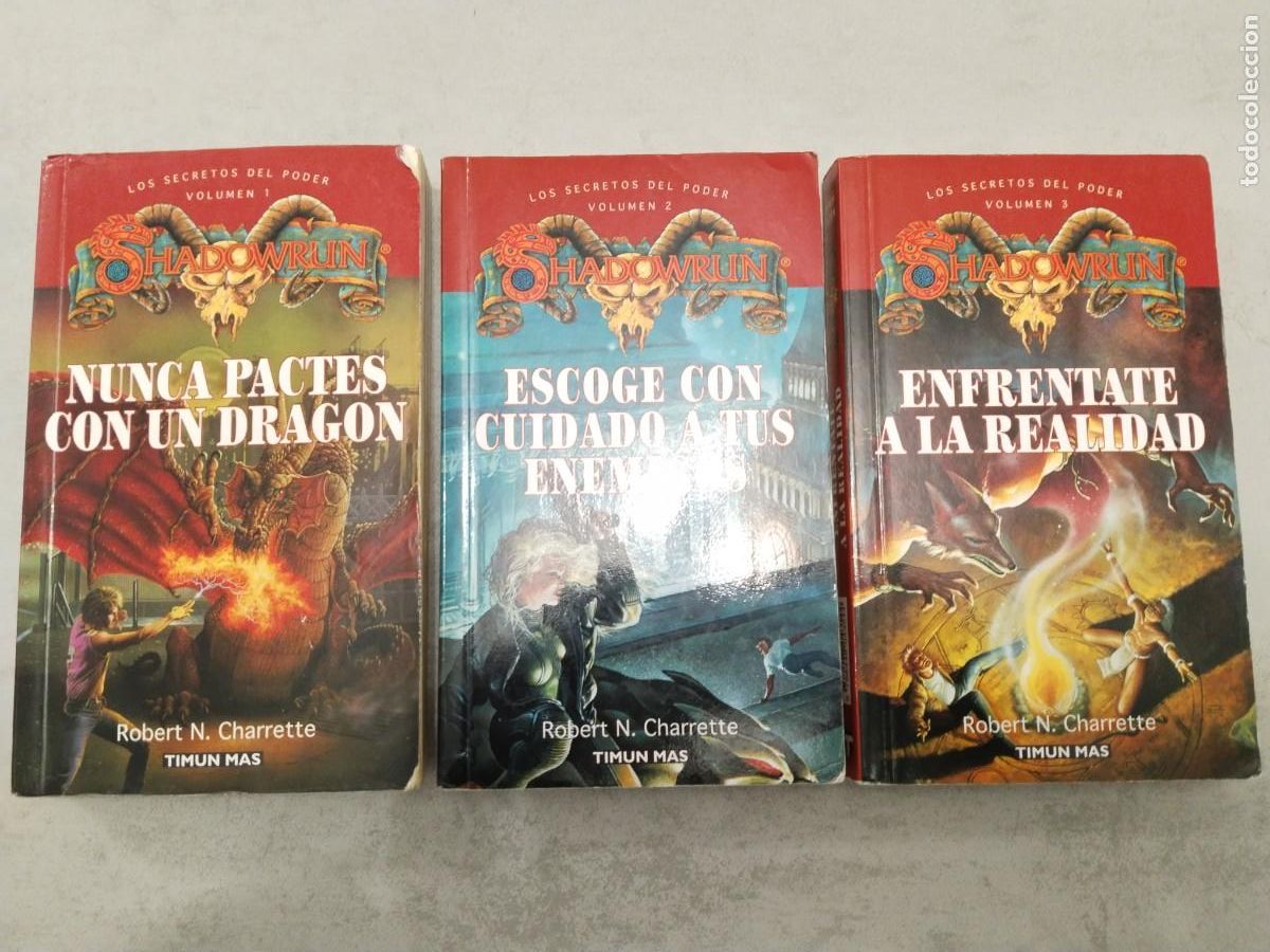 Libros de segunda mano: SHADOWRUN LOS SECRETOS DEL PODER COMPLETA, NUNCA PACTES DRAGON ESCOGE CUIDADO ENFRENTATE REALIDAD